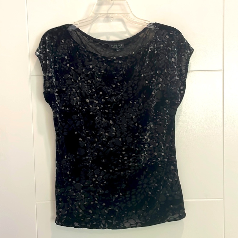 Topshop Velvet-like Top